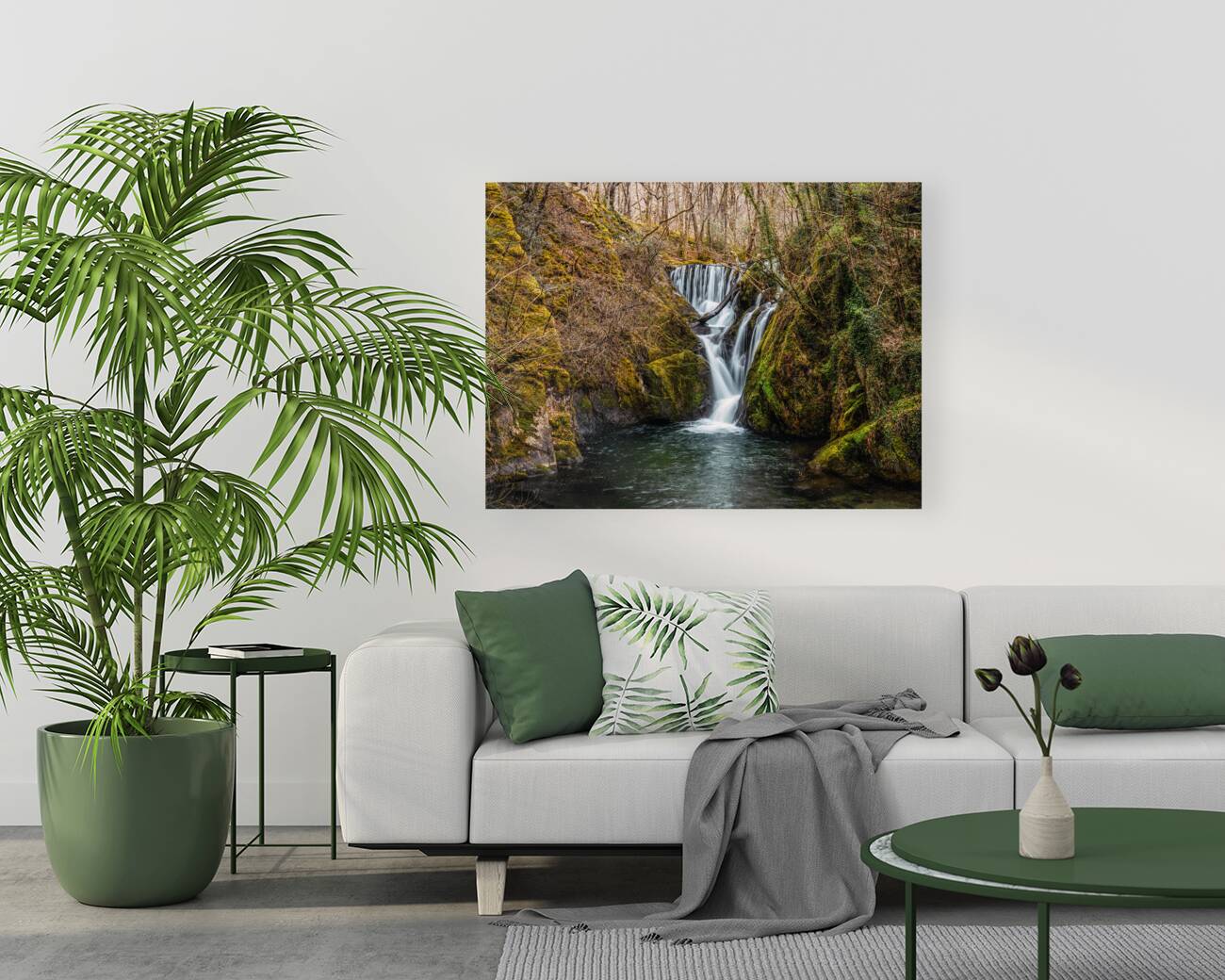 Woodland Waterfall Reproduction