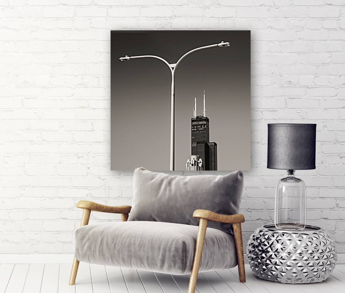 Willis Tower and Lamp Reproduction