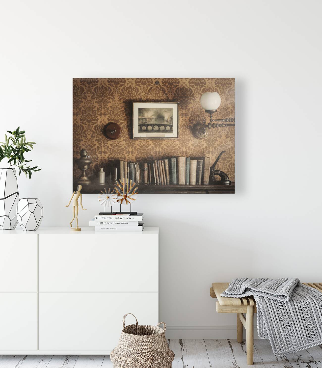 Vintage Bookshelf Reproduction