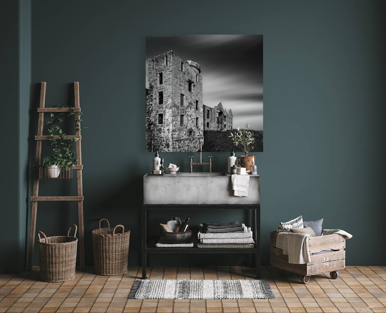 Slains Castle Remains Reproduction