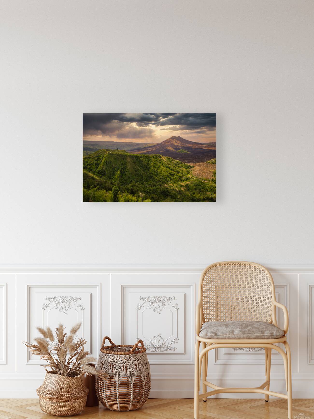 View towards Mount Merapi Reproduction