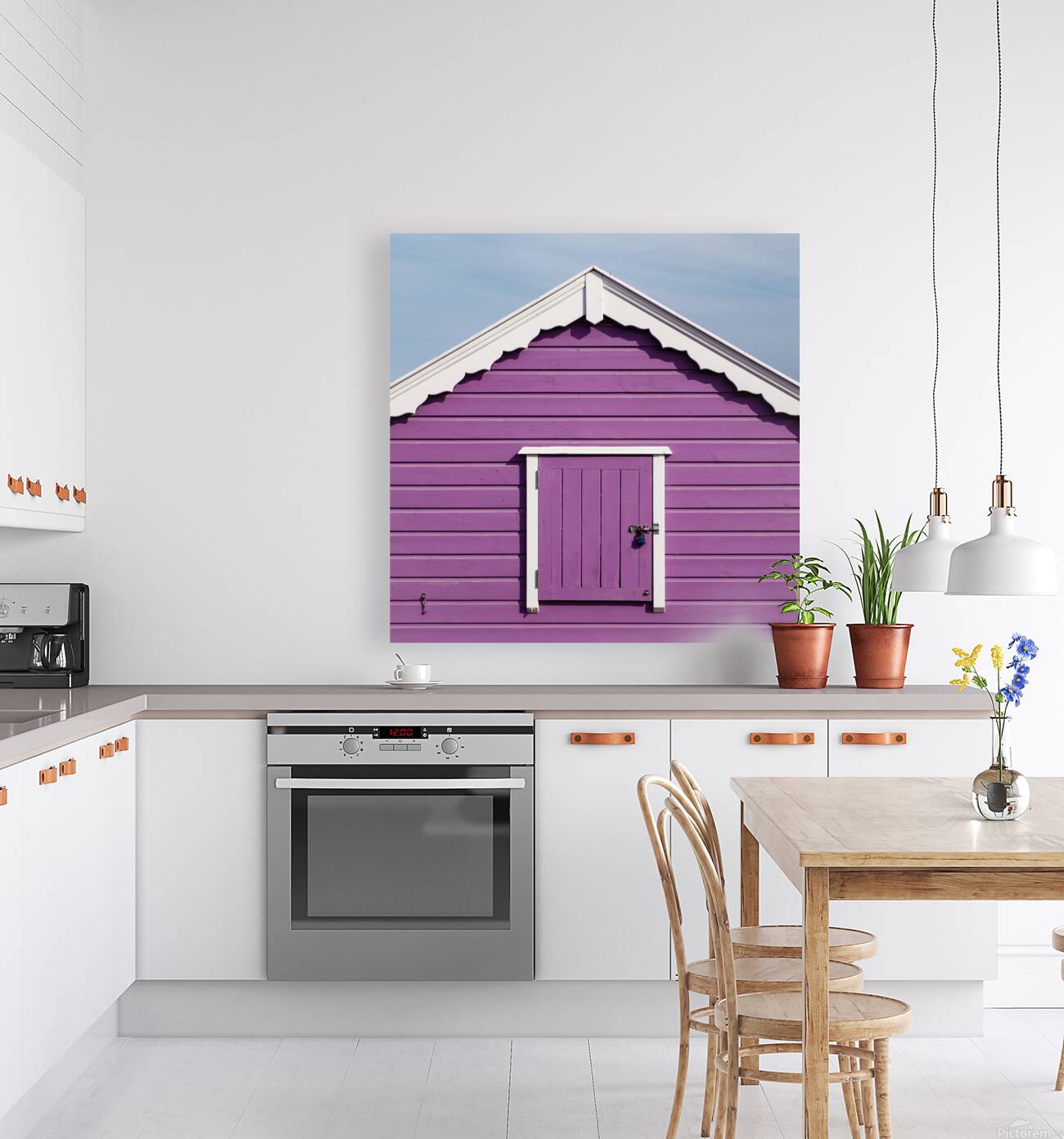 Purple Beach Hut Reproduction