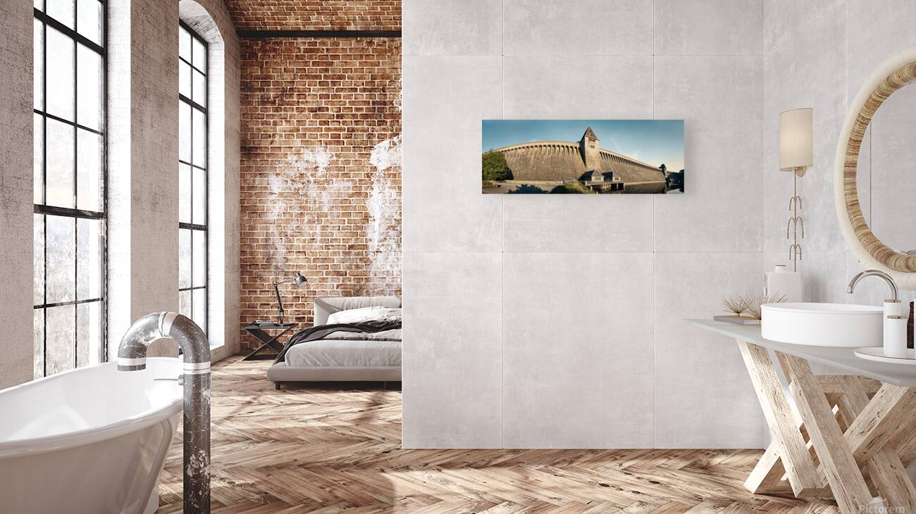 Mohne Dam Panorama Reproduction