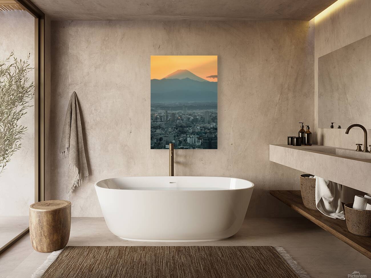 Mount Fuji Sunset Reproduction