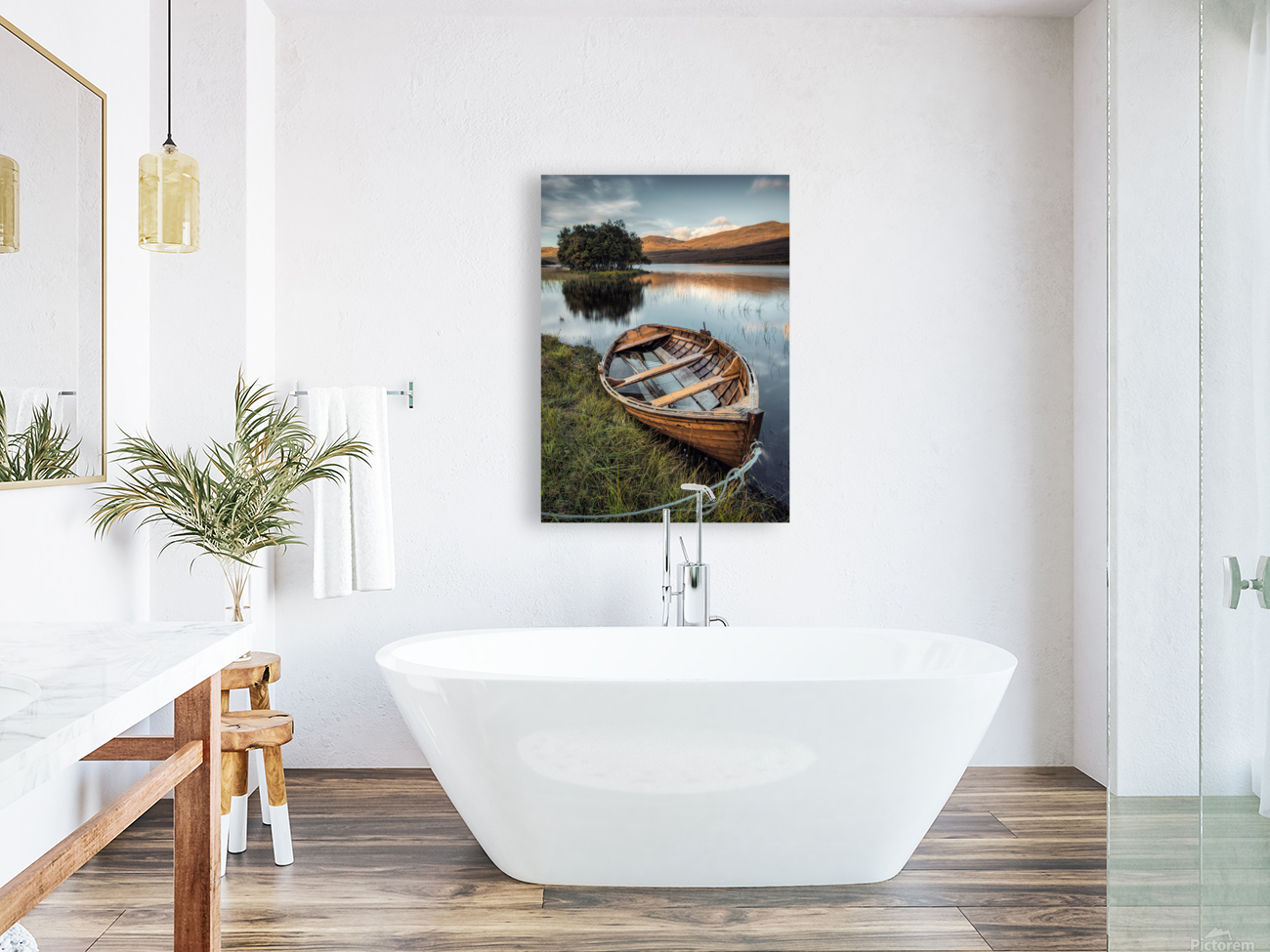 Moored on Loch Awe Reproduction