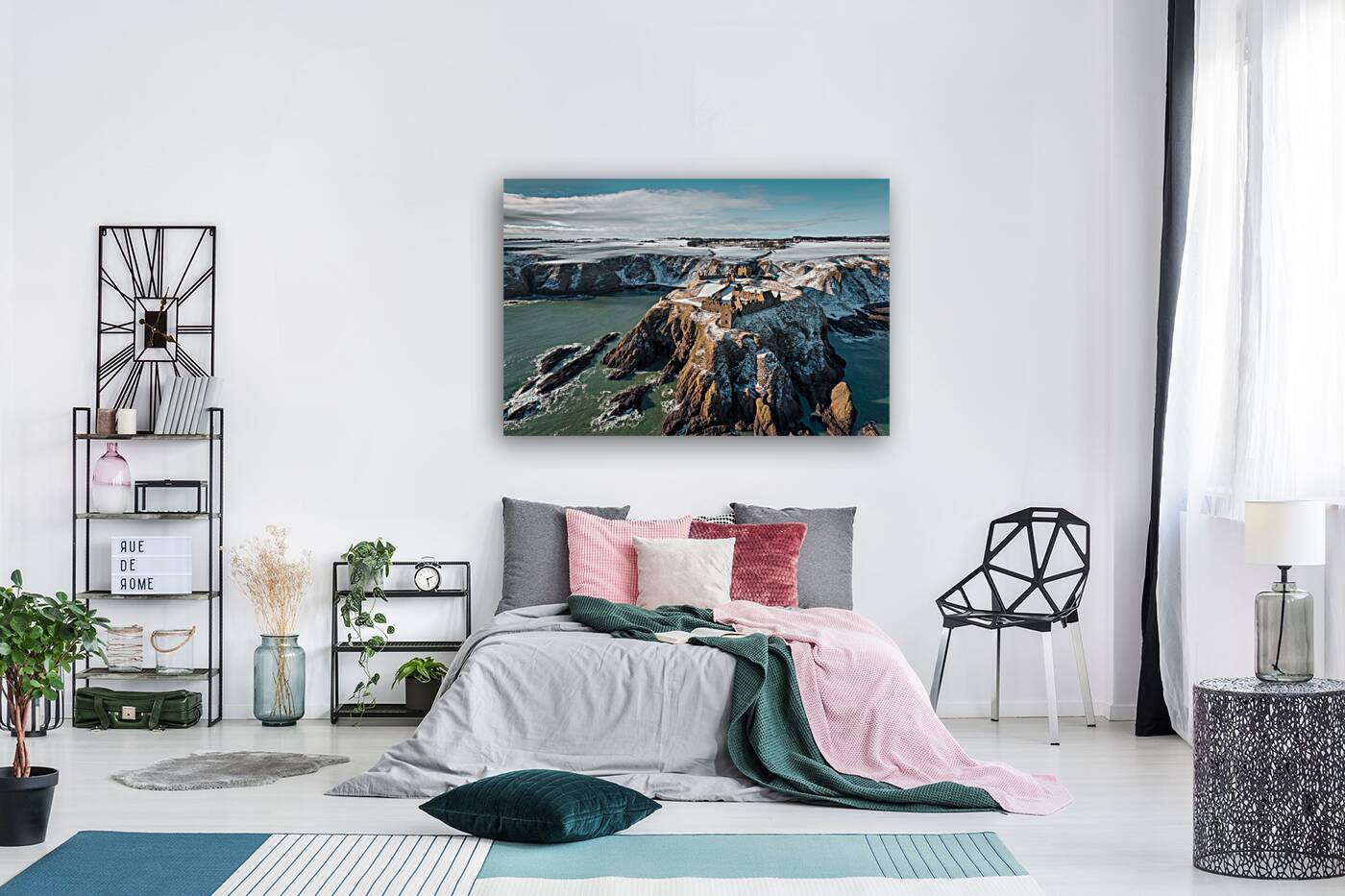 Winter at Dunnottar Castle Reproduction