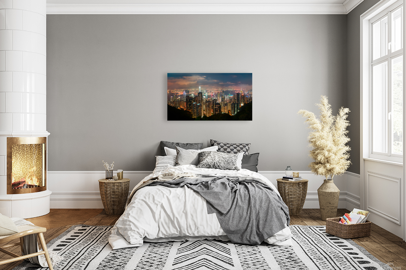 Hong Kong at Night Reproduction