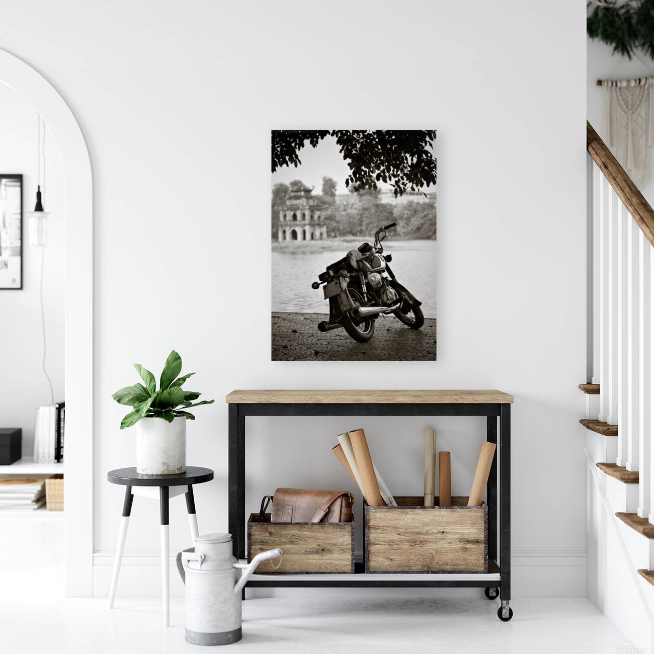 Old Honda in Hanoi Reproduction