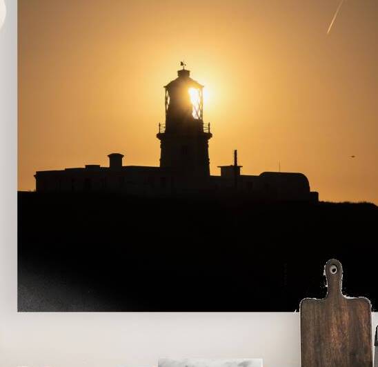 Strumble Head Lighthouse Silhouette by Dave Bowman