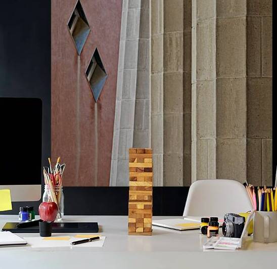 Park Guell Pillars by Dave Bowman