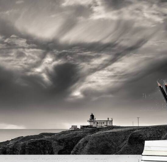 Clouds Over Tod Head Lighthouse by Dave Bowman