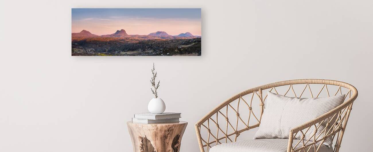 Assynt Mountains Panorama by Dave Bowman