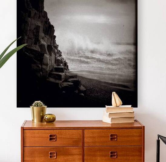 Vik Beach Stormy Sea by Dave Bowman