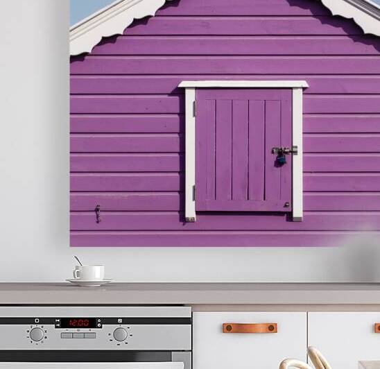 Purple Beach Hut by Dave Bowman