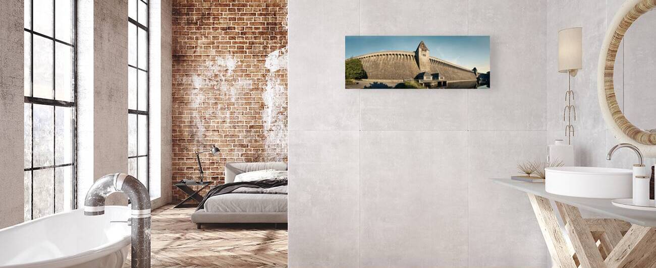 Mohne Dam Panorama by Dave Bowman