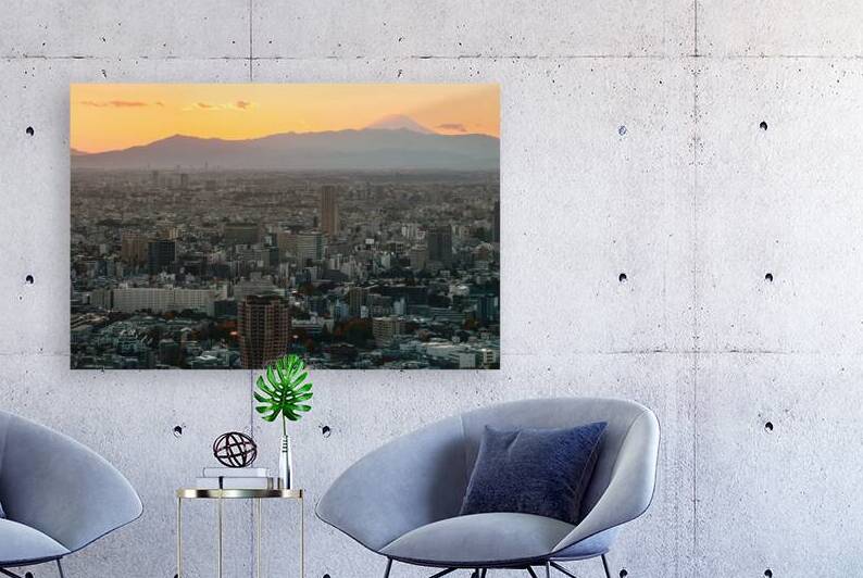 Tokyo and Mount Fuji at Sunset by Dave Bowman