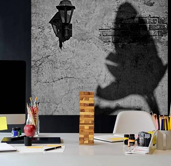 Lamp and Leaf by Dave Bowman