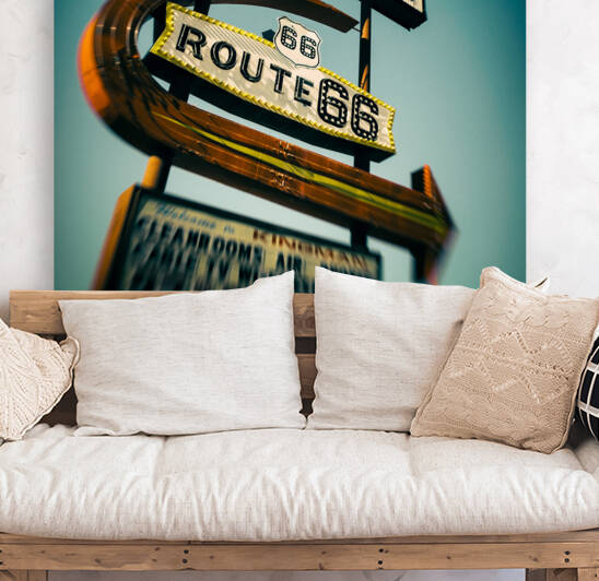Route 66 Motel Sign by Dave Bowman