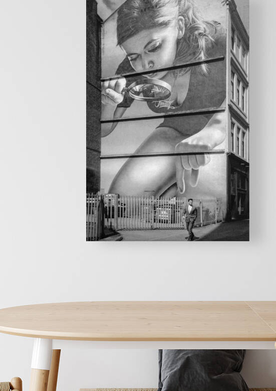 Girl with Magnifying Glass and subject by Dave Bowman