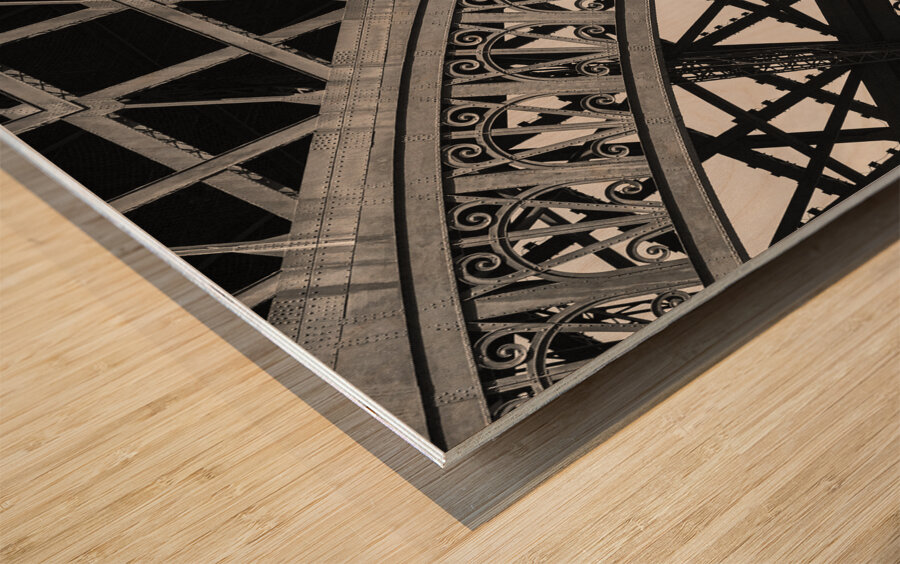 Eiffel Tower Ironwork Wood print