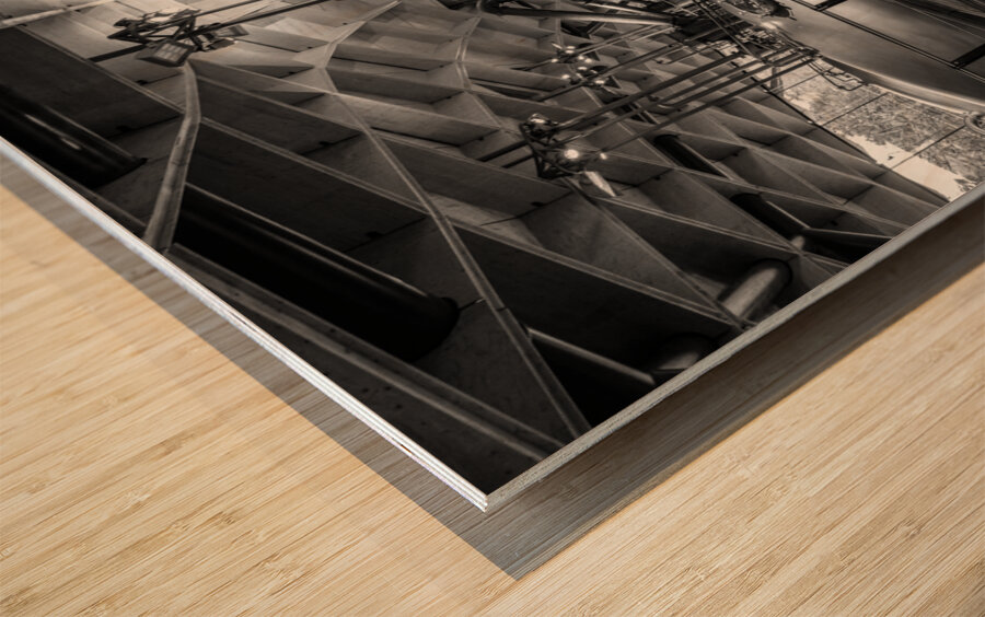 Scottish Whisky Distillery - Black and White Edition Wood print