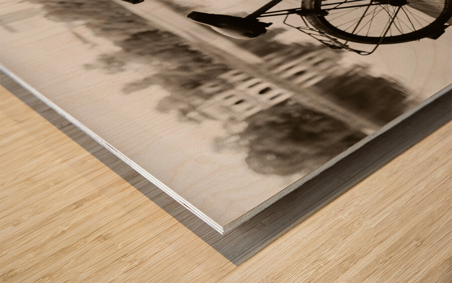 Bicycle by Hoan Kiem Lake Wood print
