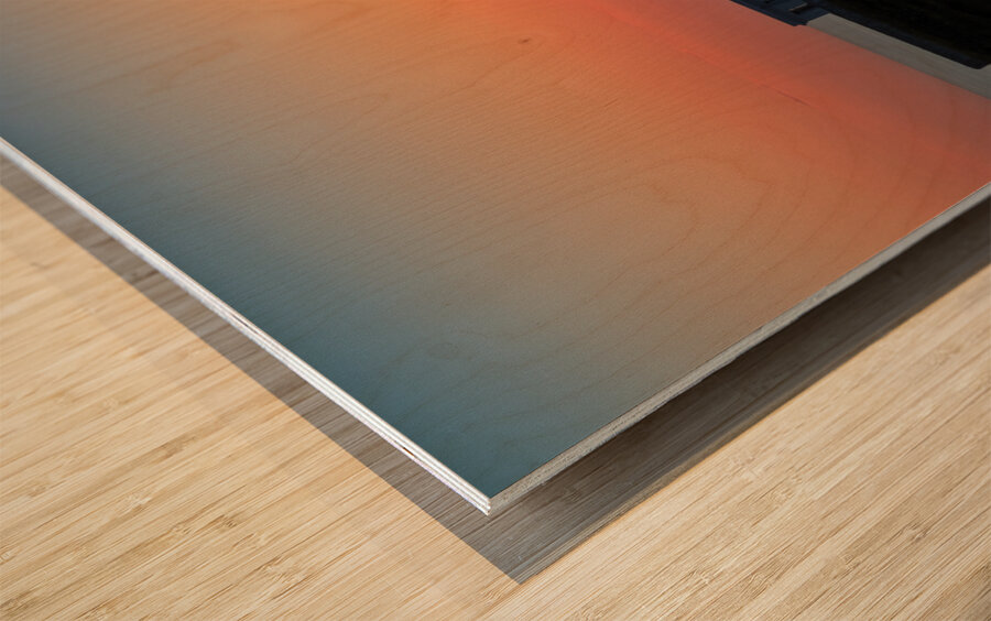 Strumble Head Sunset Panorama Wood print