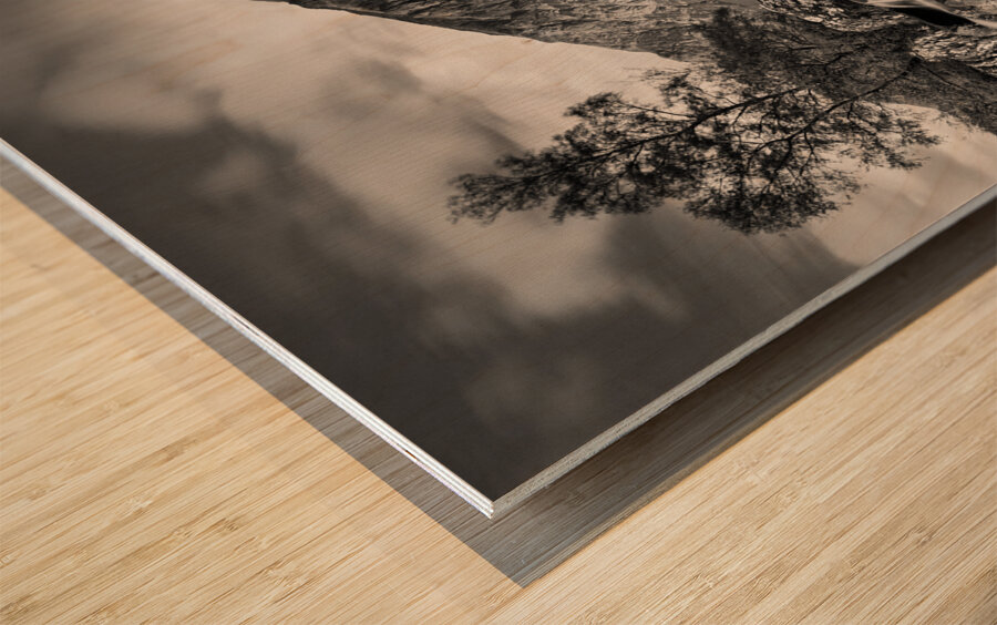 Buachaille Etive Mor Waterfall Wood print