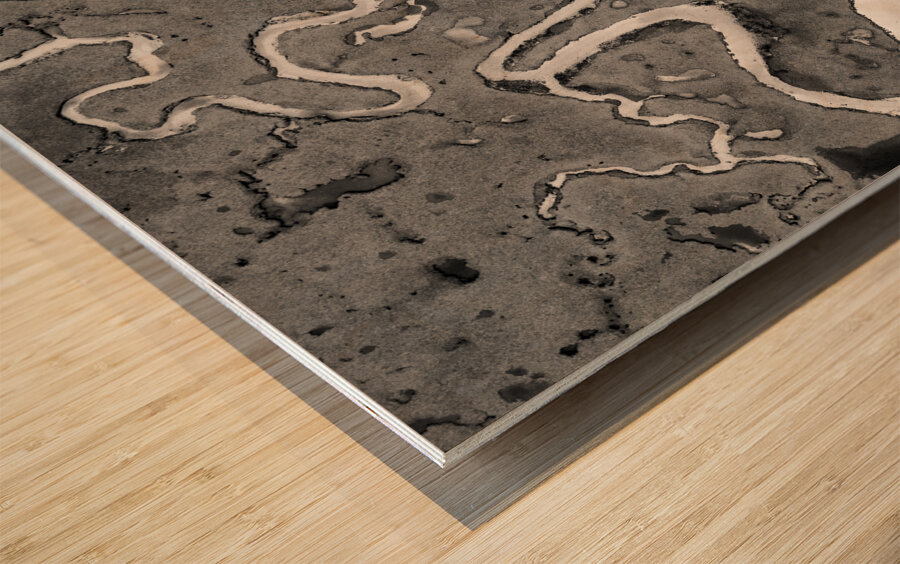 Salt Marsh Channels Wood print