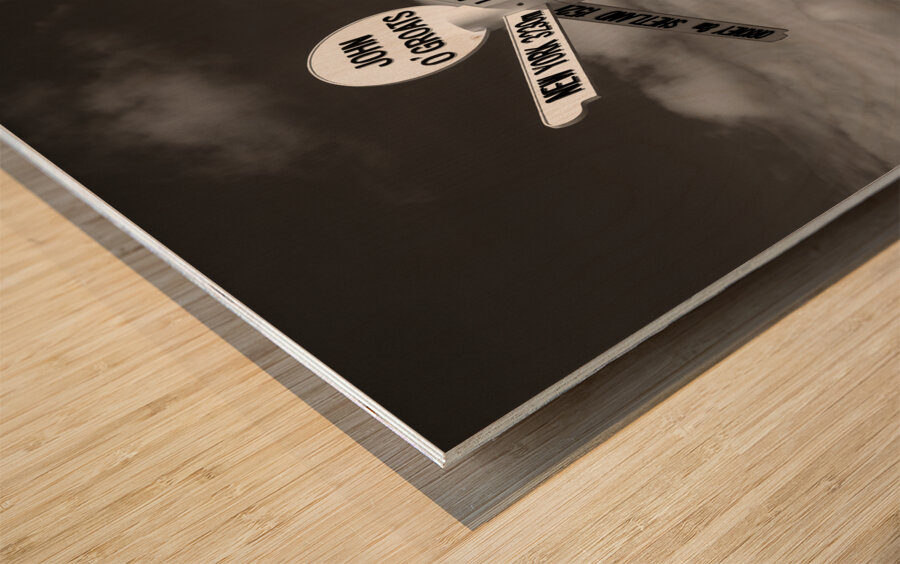 John O Groats Signpost Wood print