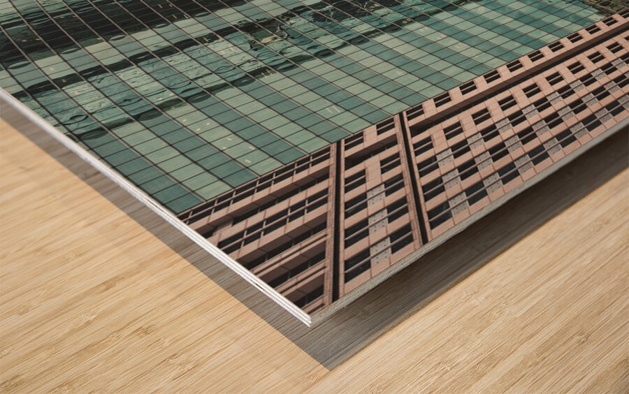 Pastel City Wood print