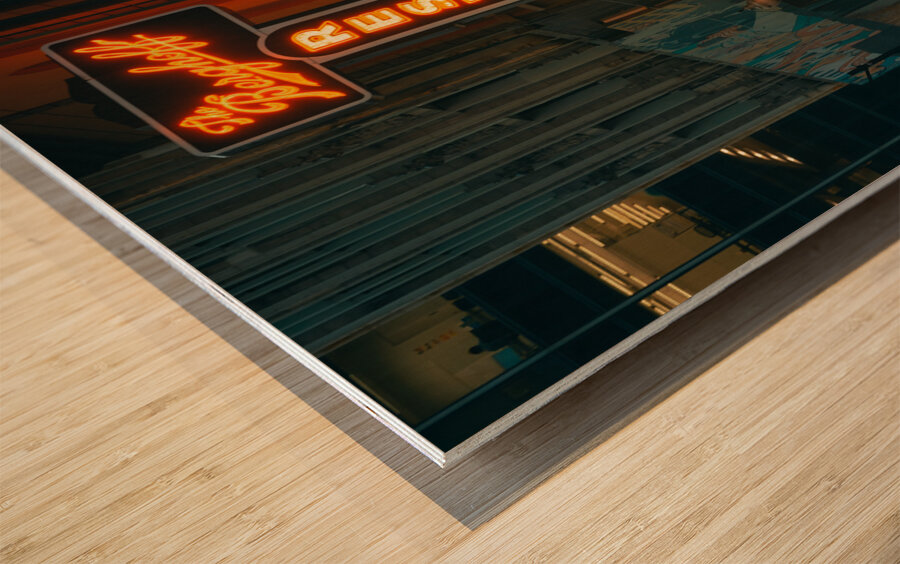 Chicago Rain Wood print