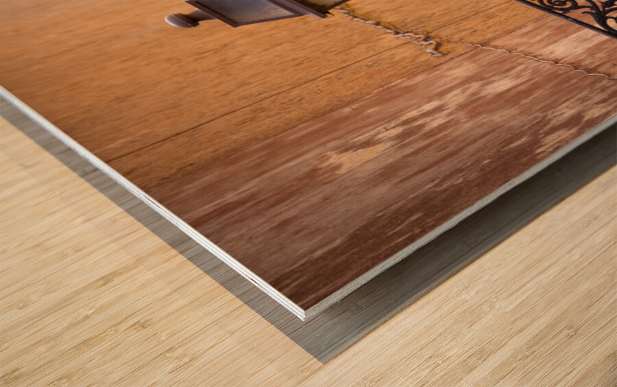 Rome Street Lamps Wood print