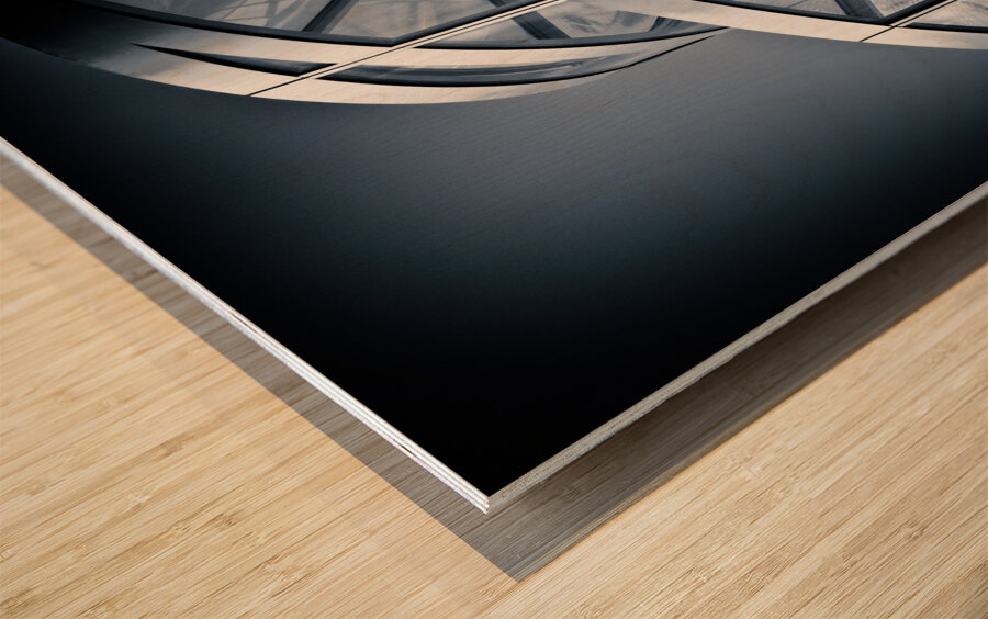 Futuristic Staircase Wood print