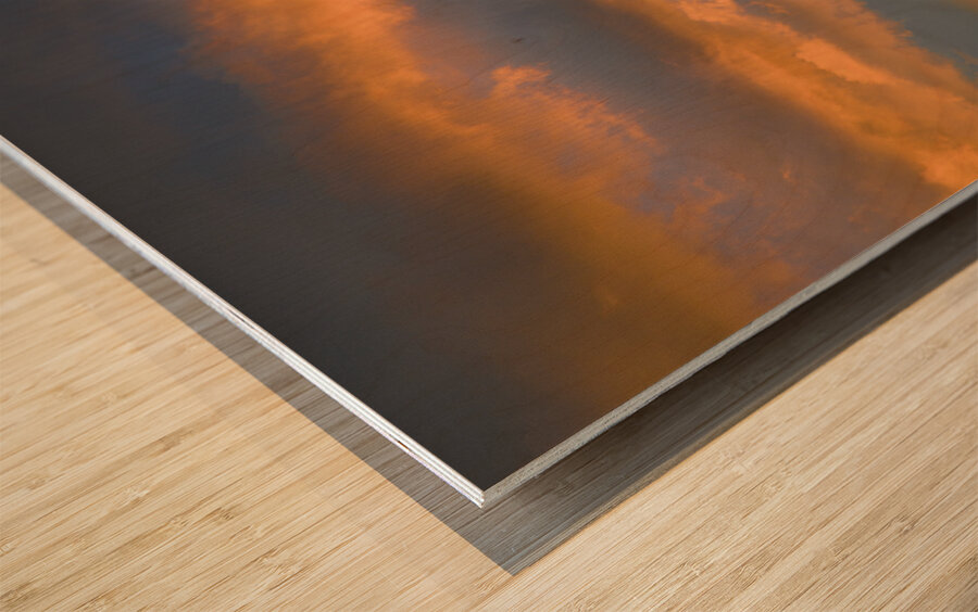 Last Light on Suilven Wood print