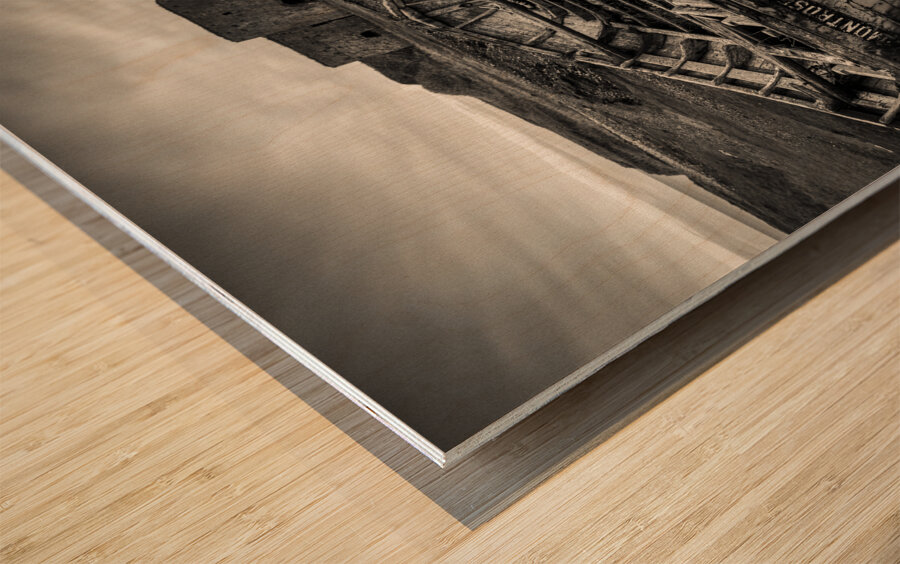 Boddin Point Wreck Wood print