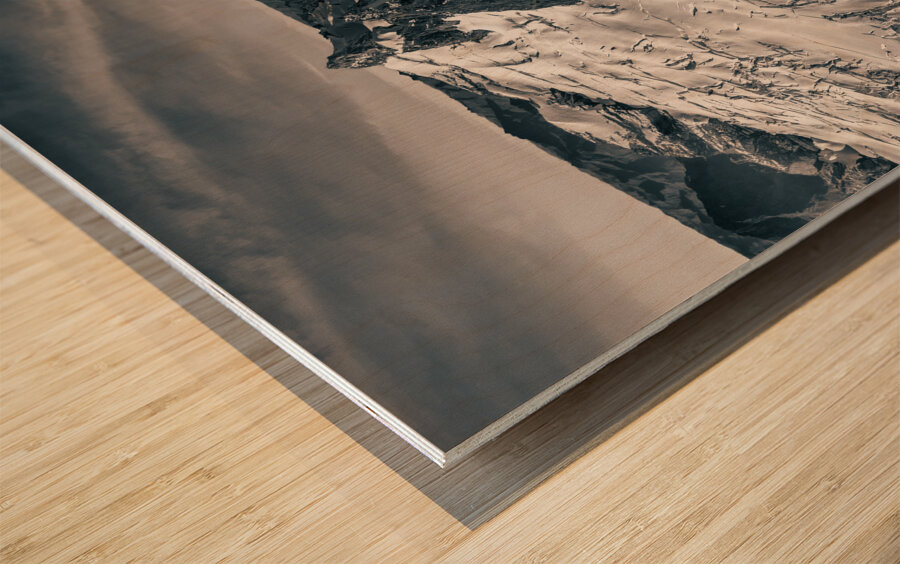 Lone Summit Wood print