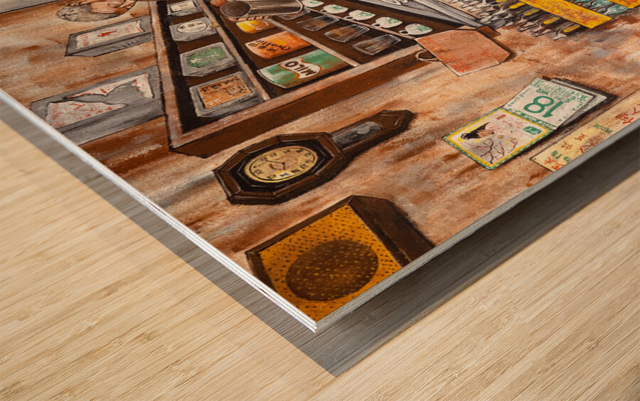 Ipoh Cafe Street Art Wood print