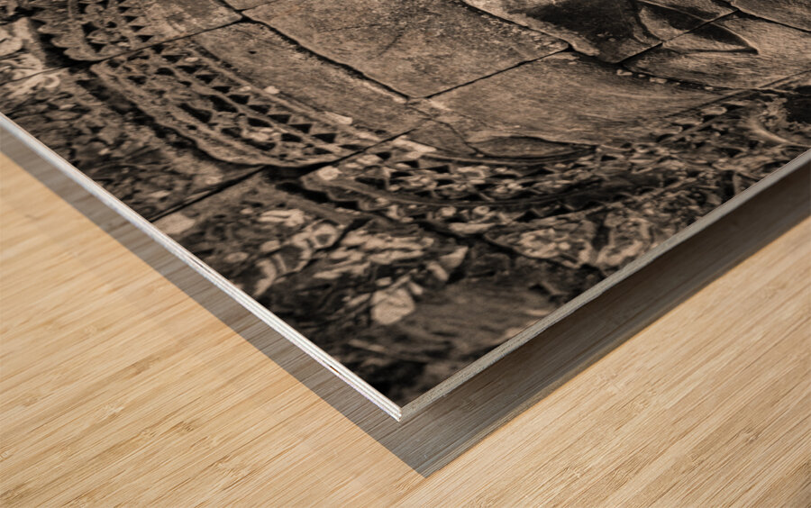 Angkor Statue Wood print