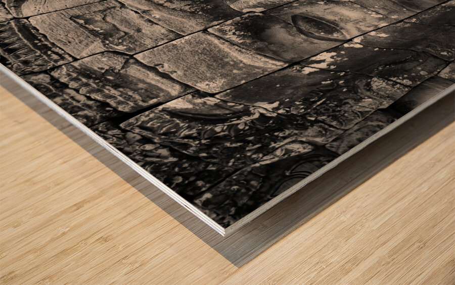 Angkor Face Wood print