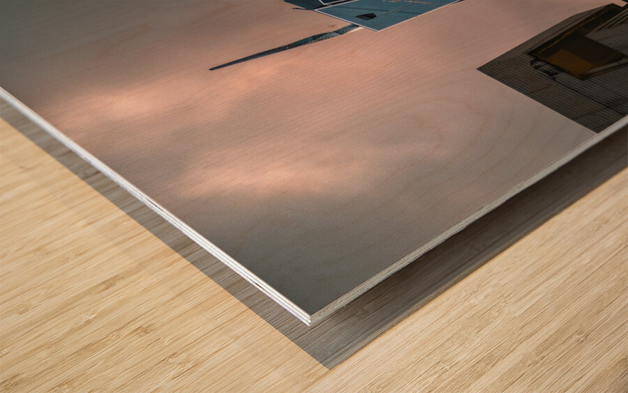 Merdeka 118 at Dusk Wood print