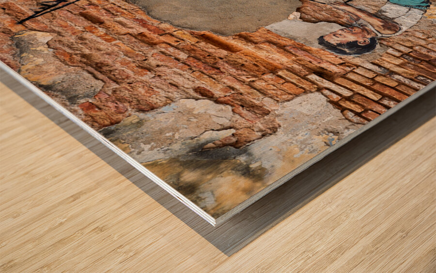 Boy With Dinosaur Wood print