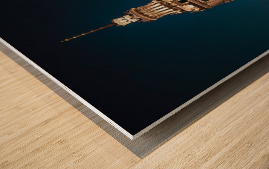 Wrigley Building Clock Tower Wood print