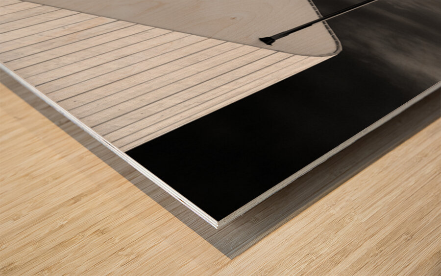 Curved Balcony Wood print