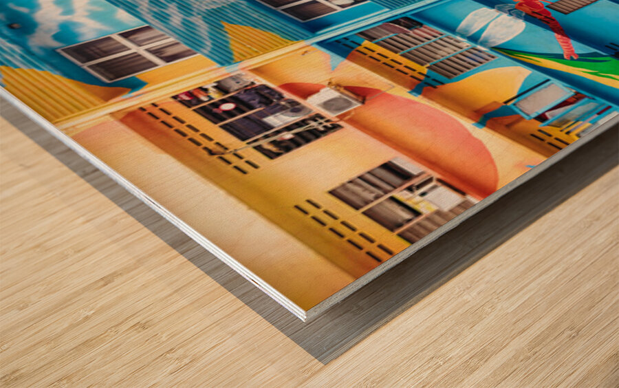 Urban Dragonflies Wood print