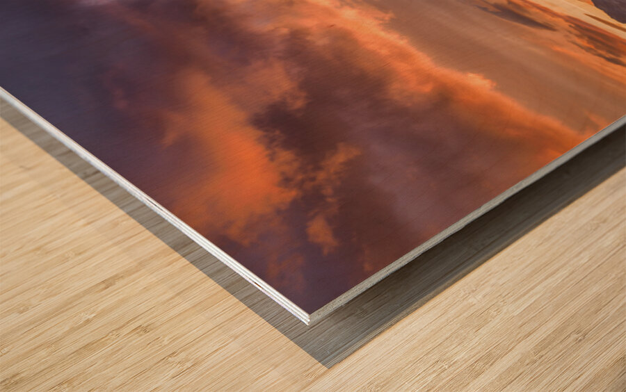 Lochinver Sunrise Wood print