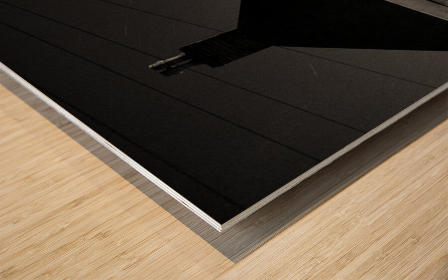 Footdee by Night Wood print