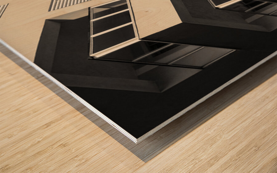 Apartment Balconies Wood print