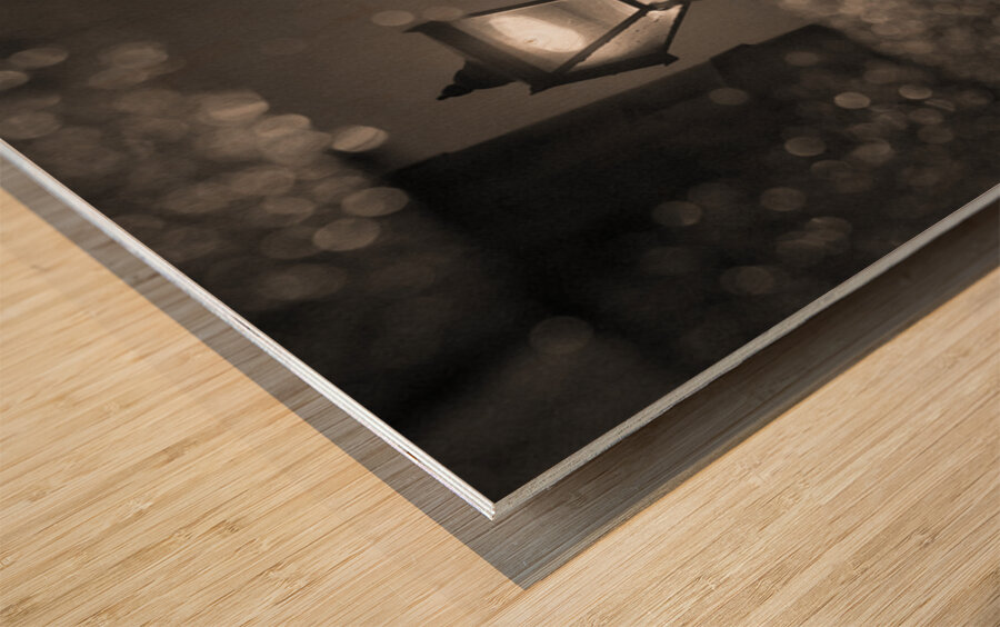 Oxford Street Lamp Wood print