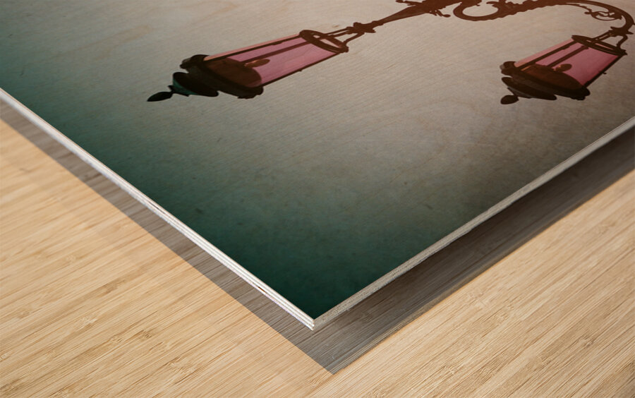Venetian Lamps Wood print